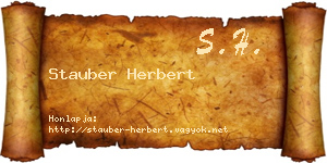 Stauber Herbert névjegykártya